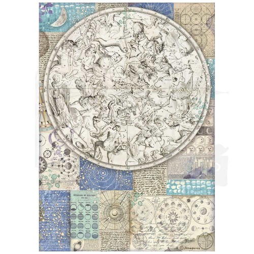Papier ryżowy A4 Cosmos Infinity Zodiac Zodiak DFSA4724 Stamperia