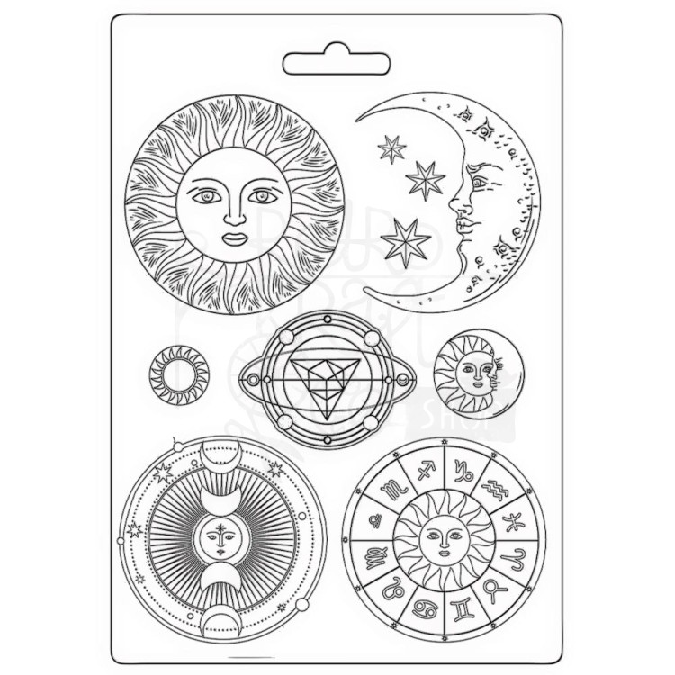 Foremka tekstura A5 Cosmos Infinity Sun &amp; Moon Słońce i księżyc K3PTA5631 Stamperia
