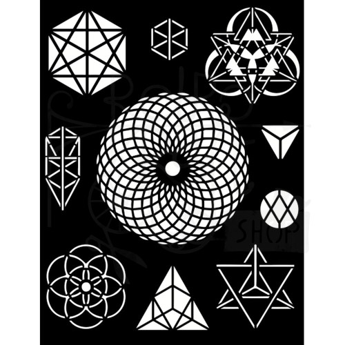 Szablon maska 20x25cm Cosmos Infinity Symbols Symbole KSTD115 Stamperia