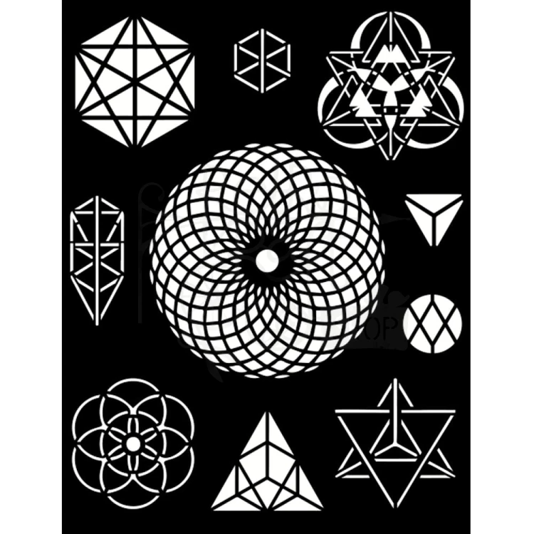 Szablon maska 20x25cm Cosmos Infinity Symbols Symbole KSTD115 Stamperia