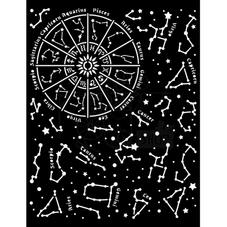 Szablon maska 20x25cm Cosmos Infinity Constellation Konstelacje KSTD116 Stamperia