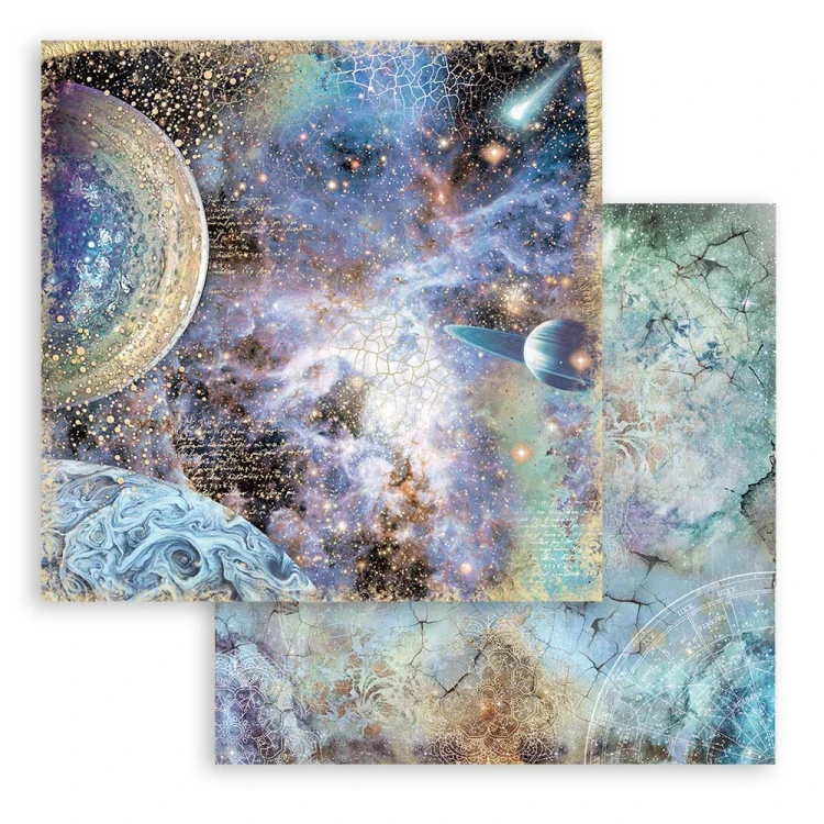 Zestaw papierów 20x20 Cosmos Infinity Backgrounds Tła SBBS71 Stamperia 4