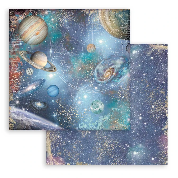 Zestaw papierów 20x20 Cosmos Infinity Backgrounds Tła SBBS71 Stamperia 9