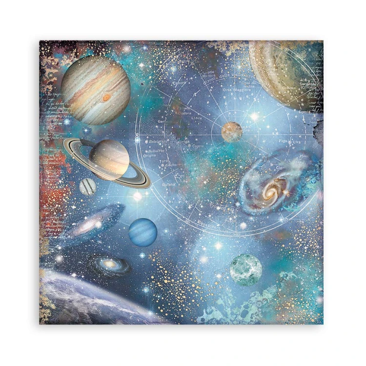 Zestaw papierów 20x20 Cosmos Infinity Backgrounds Tła SBBS71 Stamperia 9A
