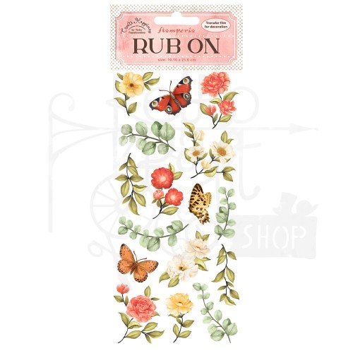 Rub-on transfer1 10x21,6cm Create Happiness Butterfly &amp; Leaves Motyl DFLRB11 Stamperia