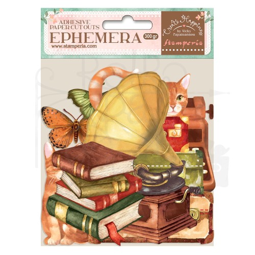 Ozdoby papierowe samoprzylepne Ephemera Create Happiness Cats &amp; Accessories DFLCT05 Stamperia