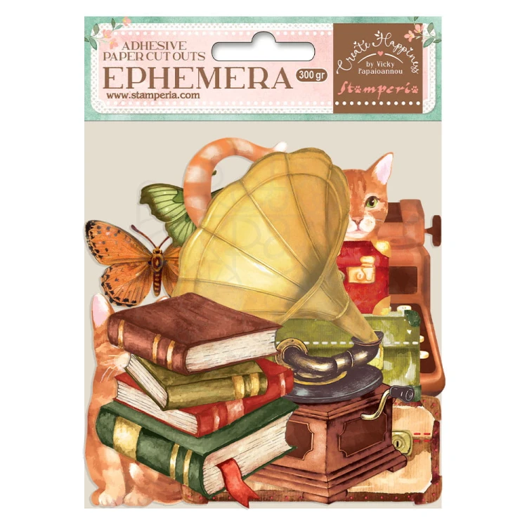 Ozdoby papierowe samoprzylepne Ephemera Create Happiness Cats &amp; Accessories DFLCT05 Stamperia