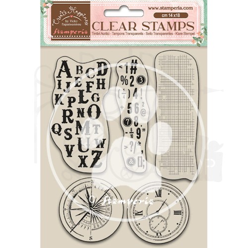 Stempel akrylowy 14x18cm Create Happiness Alphabet &amp; Number Litery i cyfry WTK163 Stamperia