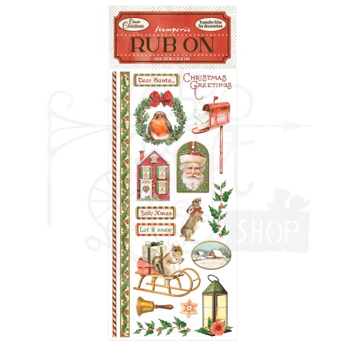 Rub-on transfer 10x21.6cm Classic Christmas DFLRB10 Stamperia