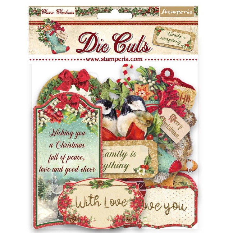 Ozdoby kształty tekturowe Classic Christmas DFLDC69 Stamperia