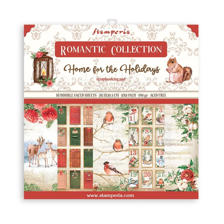 Zestaw papierów 20x20 Romantic - Home for the Holidays SBBS68 Stamperia 1