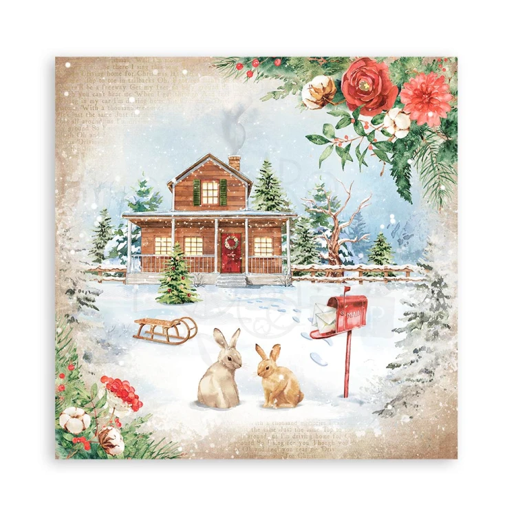 Zestaw papierów 20x20 Romantic - Home for the Holidays SBBS68 Stamperia 3A