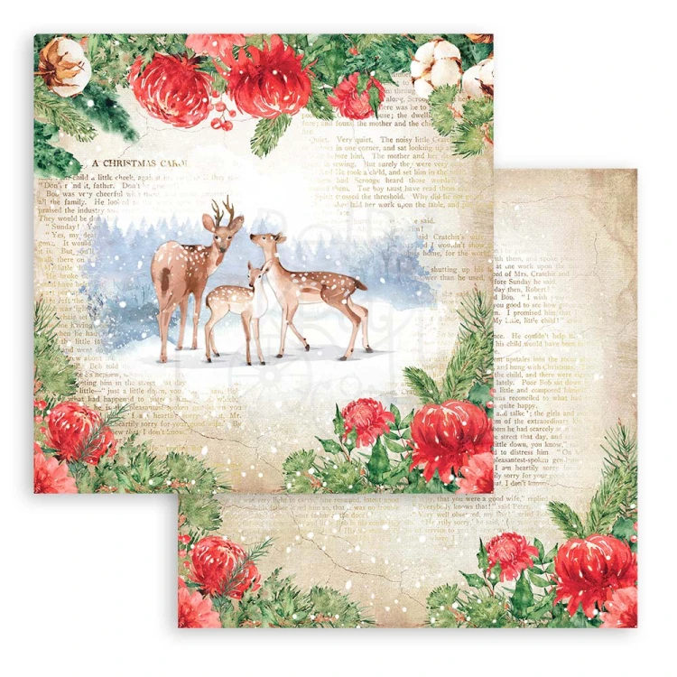 Zestaw papierów 20x20 Romantic - Home for the Holidays SBBS68 Stamperia 4