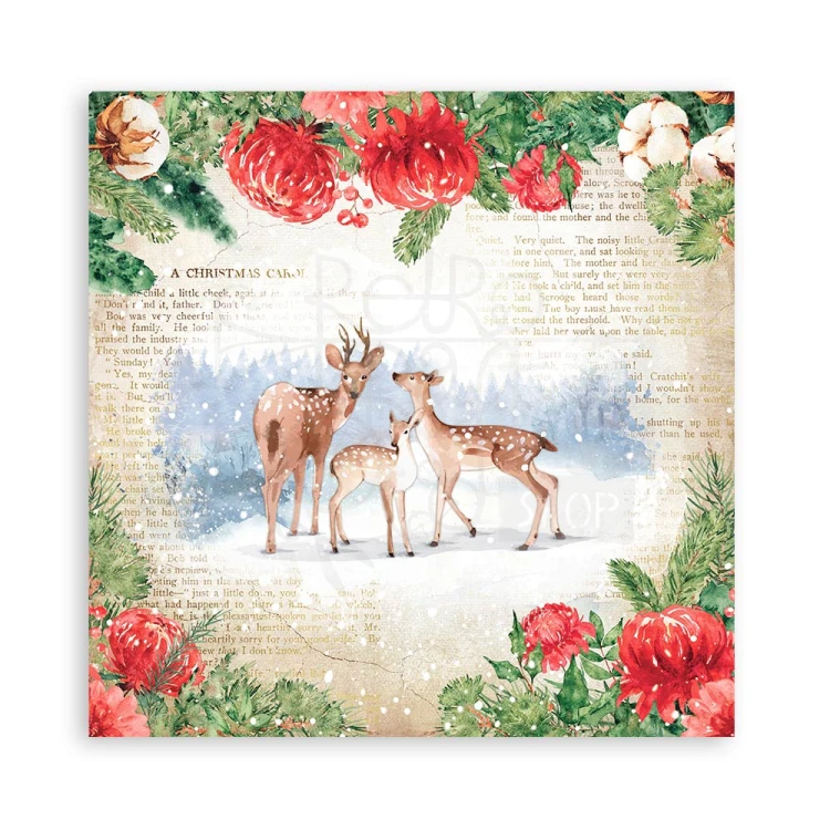 Zestaw papierów 20x20 Romantic - Home for the Holidays SBBS68 Stamperia 4A