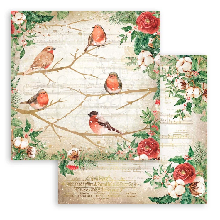 Zestaw papierów 20x20 Romantic - Home for the Holidays SBBS68 Stamperia 5
