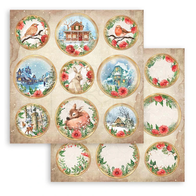 Zestaw papierów 20x20 Romantic - Home for the Holidays SBBS68 Stamperia 7