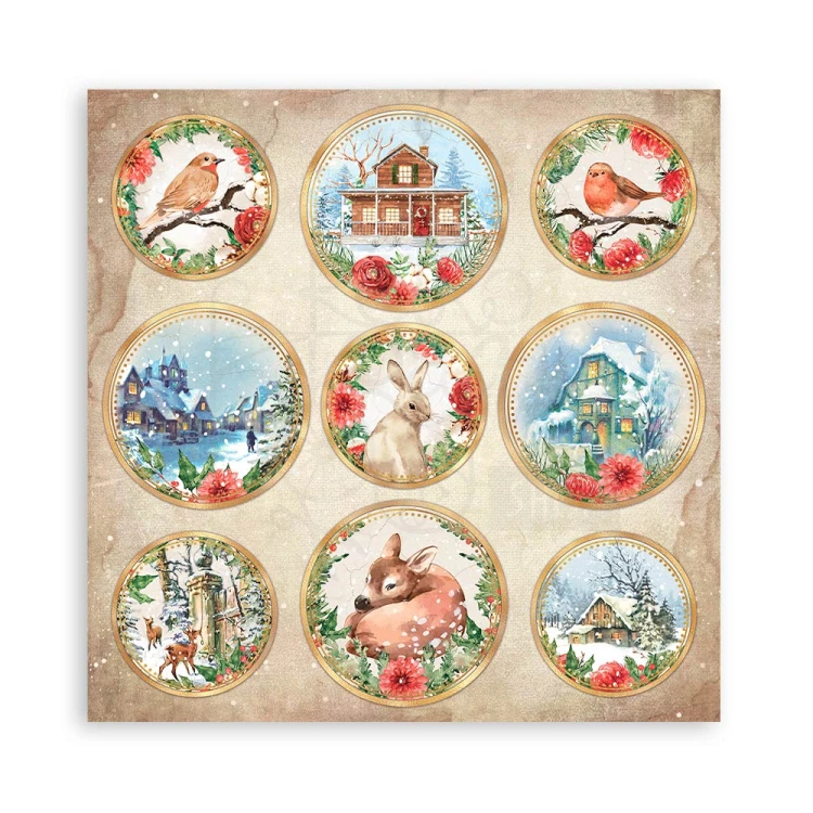 Zestaw papierów 20x20 Romantic - Home for the Holidays SBBS68 Stamperia 7A