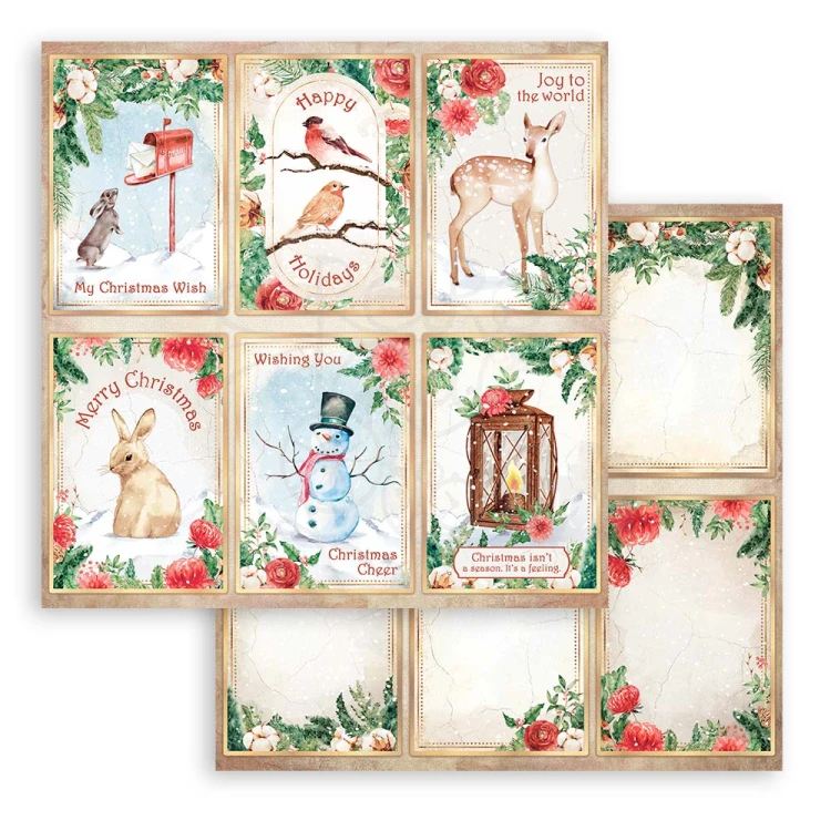 Zestaw papierów 20x20 Romantic - Home for the Holidays SBBS68 Stamperia 8