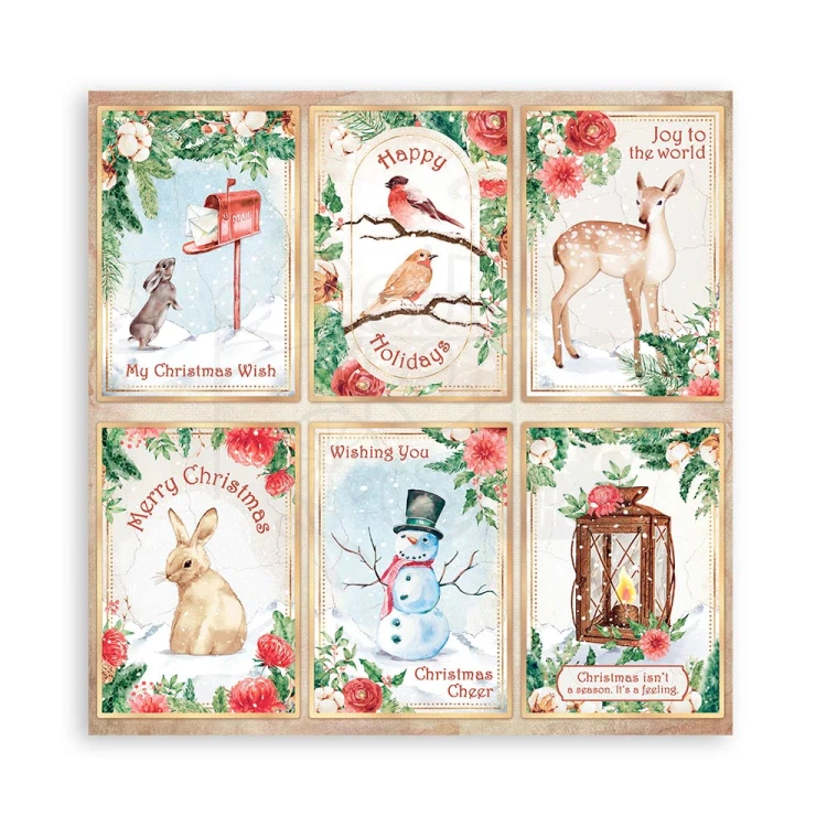 Zestaw papierów 20x20 Romantic - Home for the Holidays SBBS68 Stamperia 8A