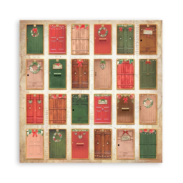 Zestaw papierów 20x20 Romantic - Home for the Holidays SBBS68 Stamperia 9A