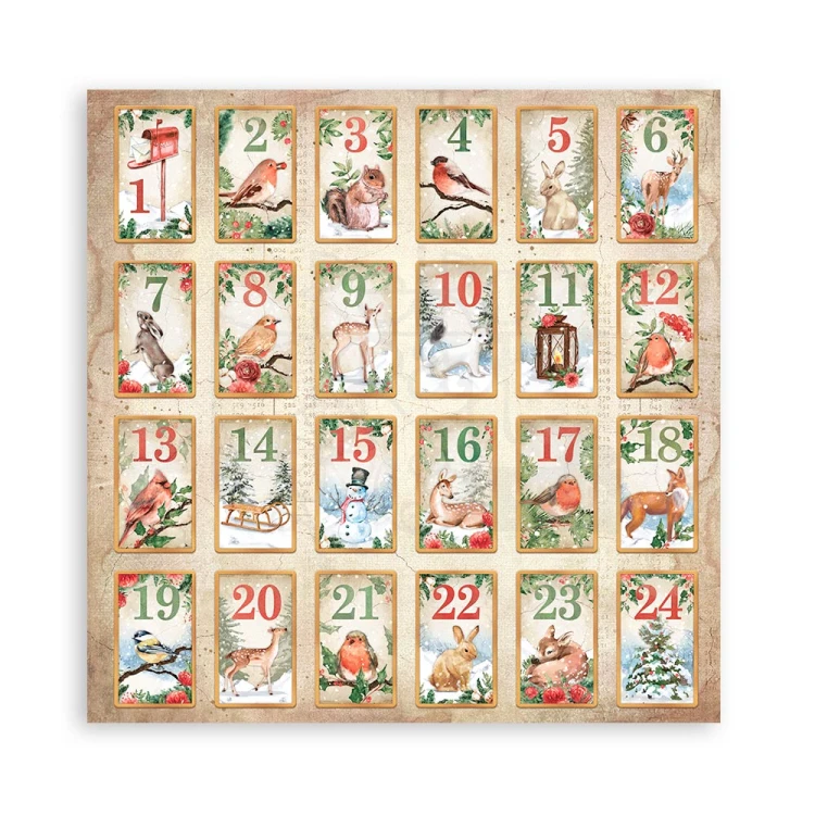 Zestaw papierów 20x20 Romantic - Home for the Holidays SBBS68 Stamperia 10A