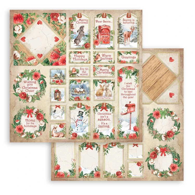 Zestaw papierów 20x20 Romantic - Home for the Holidays SBBS68 Stamperia 11
