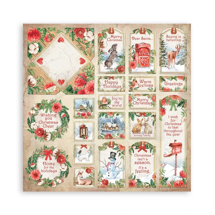 Zestaw papierów 20x20 Romantic - Home for the Holidays SBBS68 Stamperia 11A