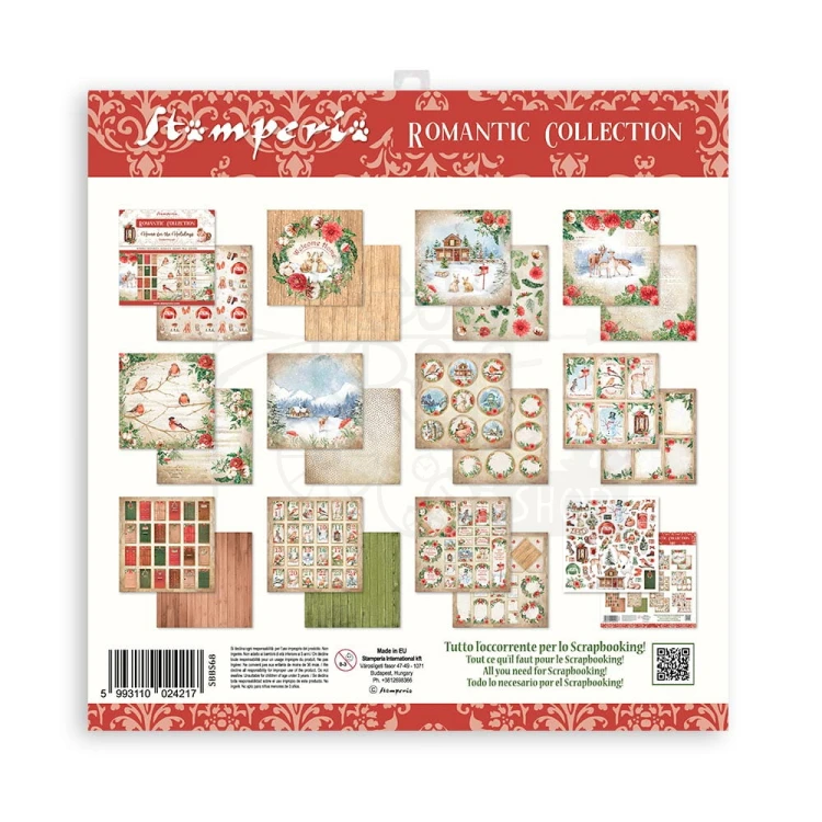 Zestaw papierów 20x20 Romantic - Home for the Holidays SBBS68 Stamperia 13
