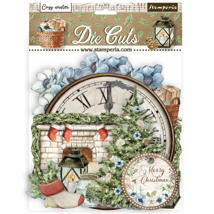 Ozdoby kształty tekturowe Cozy Winter DFLDC63 Stamperia