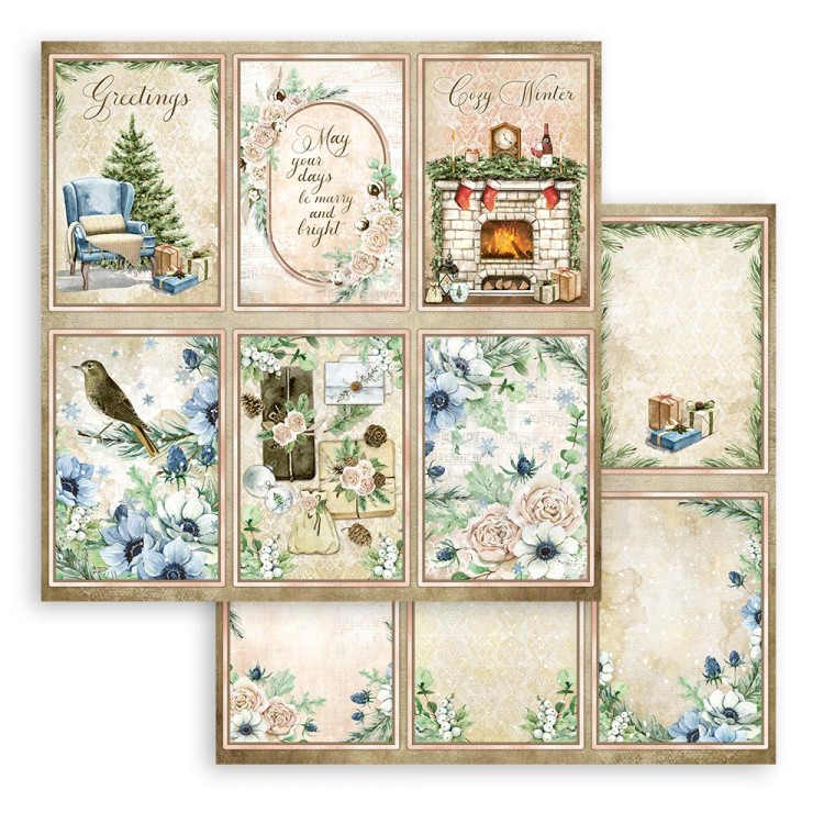 Zestaw papierów 20x20 Cozy Winter SBBS69 Stamperia 8