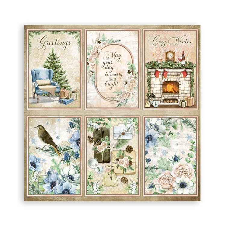 Zestaw papierów 20x20 Cozy Winter SBBS69 Stamperia 8A