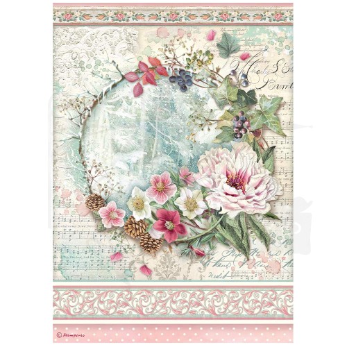 Papier ryżowy A4 Sweet Winter Garland Girlanda DFSA4729 Stamperia