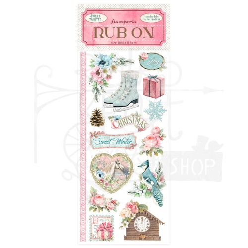 Rub-on transfer 10x21.6cm Sweet Winter DFLRB09 Stamperia