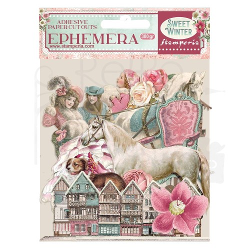 Ozdoby papierowe samoprzylepne Ephemera Sweet Winter DFLCT07 Stamperia