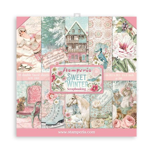 Zestaw papierów 20x20 Sweet Winter SBBS70 Stamperia 1