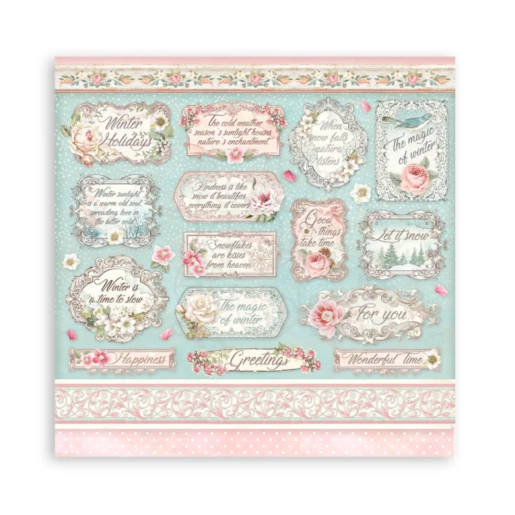 Zestaw papierów 20x20 Sweet Winter SBBS70 Stamperia 1A