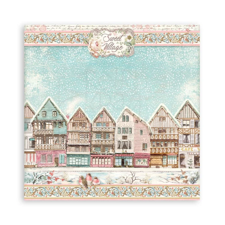 Zestaw papierów 20x20 Sweet Winter SBBS70 Stamperia 3A