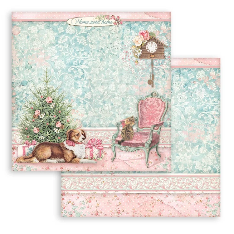 Zestaw papierów 20x20 Sweet Winter SBBS70 Stamperia 4