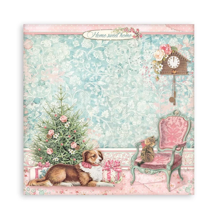 Zestaw papierów 20x20 Sweet Winter SBBS70 Stamperia 4A