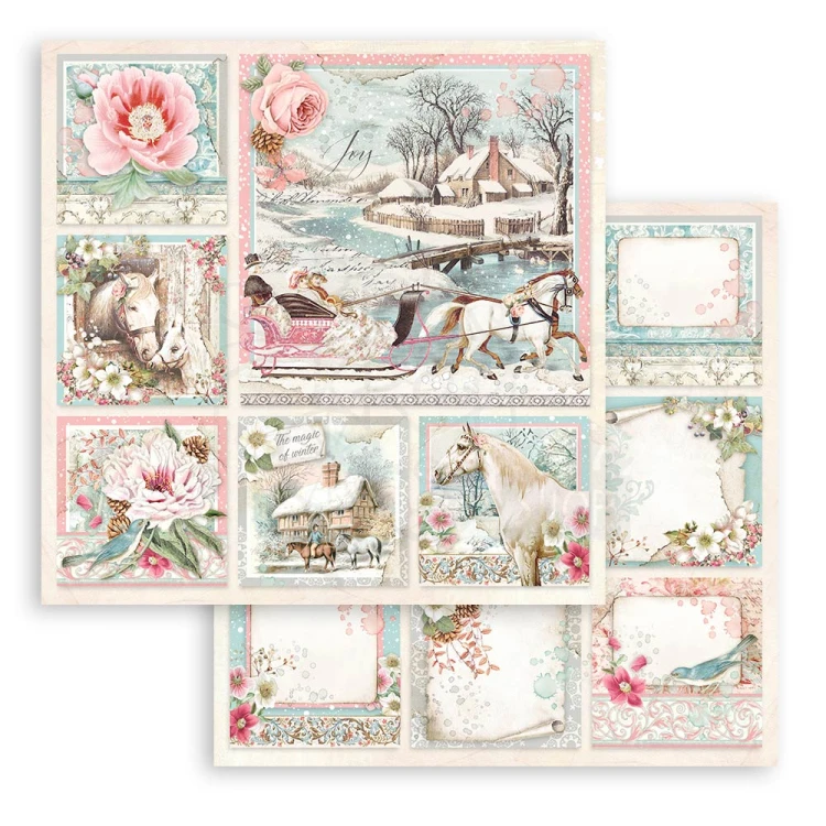 Zestaw papierów 20x20 Sweet Winter SBBS70 Stamperia 7