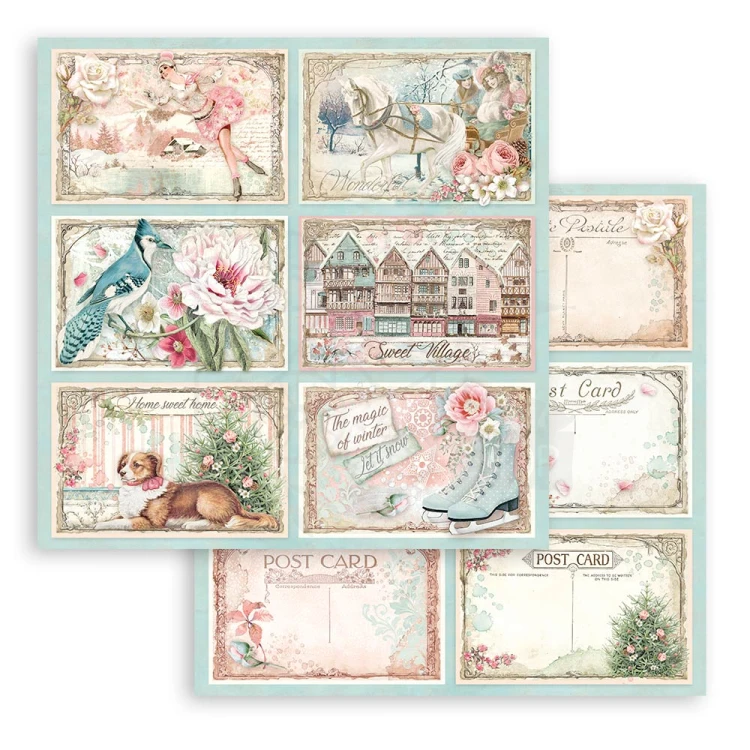 Zestaw papierów 20x20 Sweet Winter SBBS70 Stamperia 9