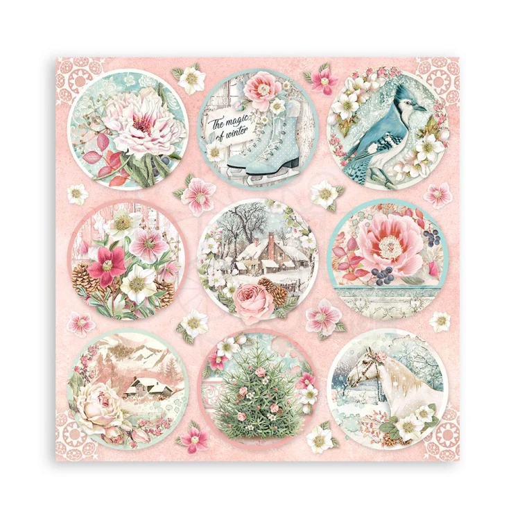 Zestaw papierów 20x20 Sweet Winter SBBS70 Stamperia 10A