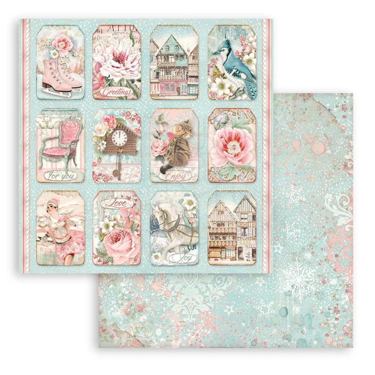 Zestaw papierów 20x20 Sweet Winter SBBS70 Stamperia 11