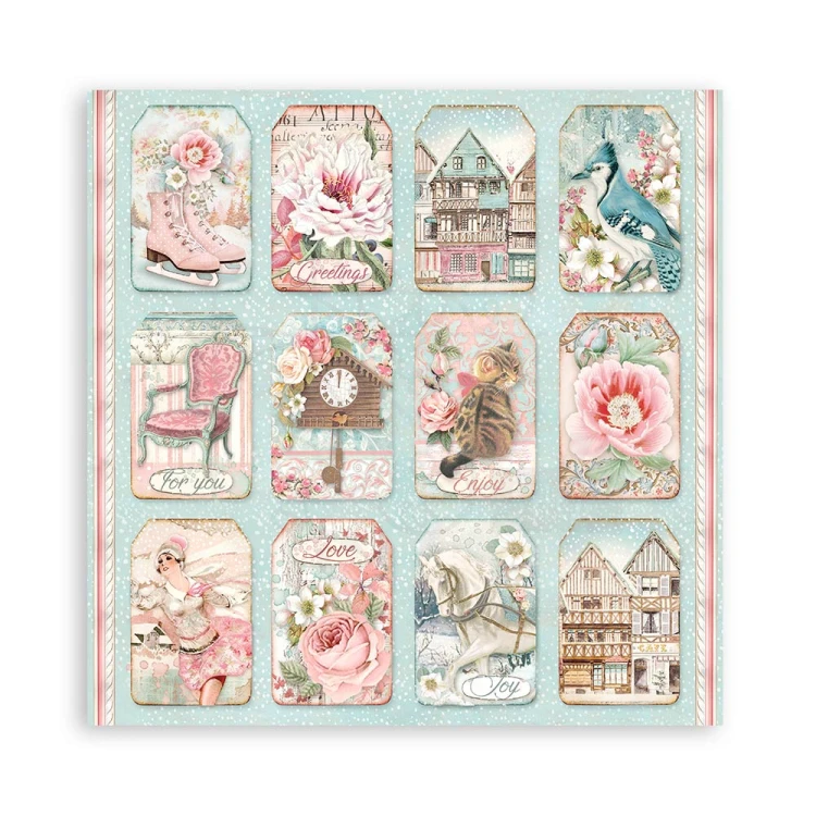 Zestaw papierów 20x20 Sweet Winter SBBS70 Stamperia 11A