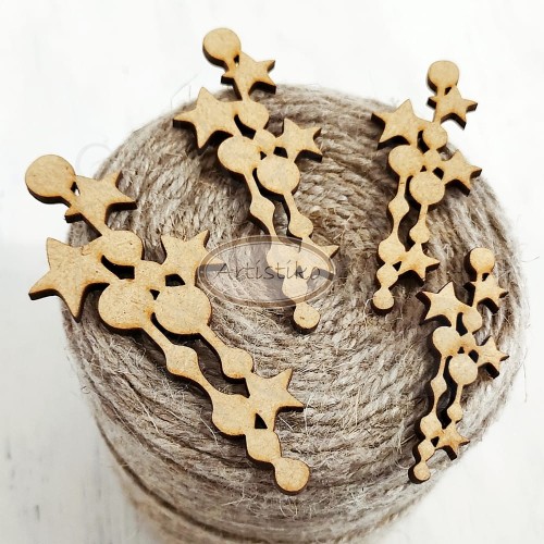 Koraliki z gwiazdkami - Beads with stars HDF Artistiko