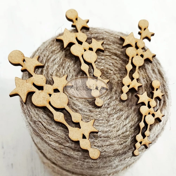 Koraliki z gwiazdkami - Beads with stars HDF Artistiko