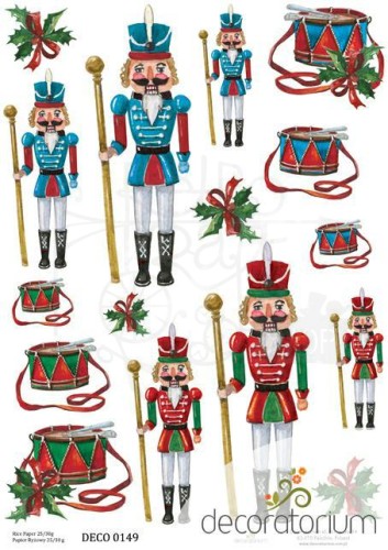 Papier ryżowy A4 dziadek do orzechów bembenek 0149 Decoratorium