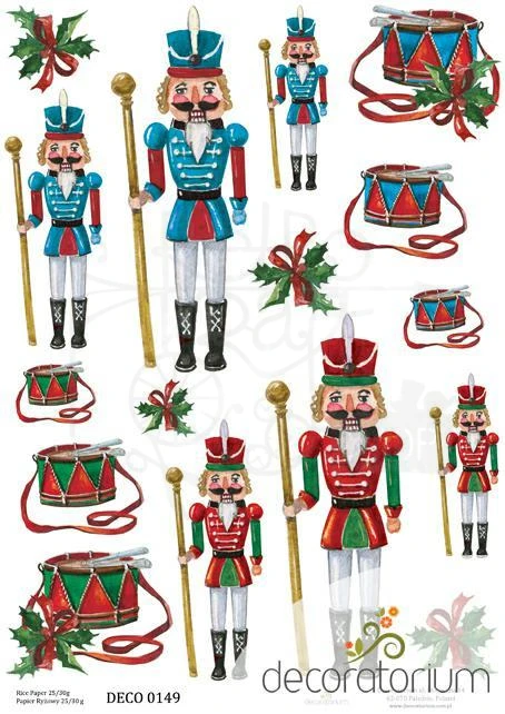Papier ryżowy A4 dziadek do orzechów bembenek 0149 Decoratorium