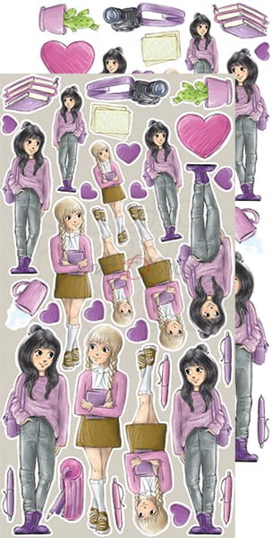 Zestaw dodatków do wycięcia Soulmates Teenagers Nastolatki CC-C49-SM-11 Craft O'Clock 3