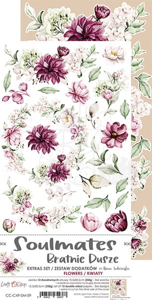 Zestaw dodatków do wycięcia Soulmates Flowers Kwiaty CC-C49-SM-09 Craft O'Clock 7